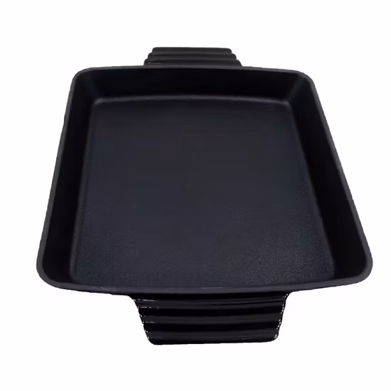 23x23cm Quadrado Esmalte Porcelana Cerâmica Ferro Fundido Assadeira Bandeja Assadeira