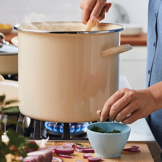 Enamel Induction-Safe Casserole Dish with Lid, Cast Iron, Grey, 20cm